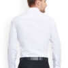 English Navy Men White Slim Fit Formal Shirt