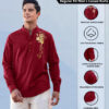 Fifth U Men Maroon Cotton Kurtas