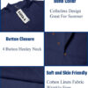 Fifth U Men Navy Blue Cotton Kurtas