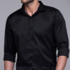 FILO HEVIS Classic Spread Collar Satin Formal Shirt