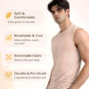 Friskers Mens Coral Sleeveless Round Neck Tshirts