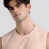 Friskers Mens Coral Sleeveless Round Neck Tshirts