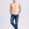 Friskers Mens Coral Sleeveless Round Neck Tshirts