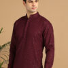 FUBAR Men Geometric Thread Work Kurta