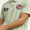 glitchez Men Polo Collar Applique T-shirt