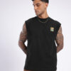glitchez Sleeveless Graphic Printed Oversized Fit T-shirt