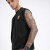 glitchez Sleeveless Graphic Printed Oversized Fit T-shirt