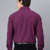 Hancock Men Purple Slim Fit Solid Formal Shirt