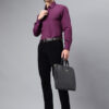Hancock Men Purple Slim Fit Solid Formal Shirt