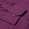 Hancock Men Purple Slim Fit Solid Formal Shirt