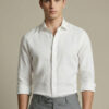 HE SPOKE Men Solid Perfume Finish Formal Shirt