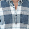 HERE&NOW Blue Slim Fit Checked Button-Down Collar Opaque Cotton Casual Shirt