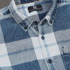 HERE&NOW Blue Slim Fit Checked Button-Down Collar Opaque Cotton Casual Shirt
