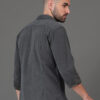 HERE&NOW Grey Slim Fit Textured Opaque Casual Shirt