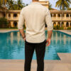 HERE&NOW Men Cotton Linen Casual Shirt
