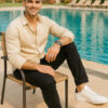 HERE&NOW Men Cotton Linen Casual Shirt