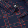 HERE&NOW Men Navy Blue Slim Fit Checked Casual Shirt