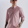 HERE&NOW Men Striped Festive Cotton Straight Kurta