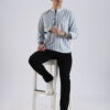 HERE&NOW Men Striped Festive Cotton Straight Kurta