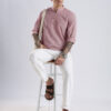 HERE&NOW Men Striped Festive Cotton Straight Kurta