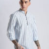 HERE&NOW Men Striped Festive Cotton Straight Kurta