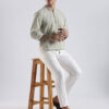 HERE&NOW Men Striped Mandarin Collar Kurta