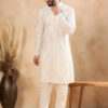HERE&NOW Men Thread Work Liva Kurta