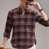 HERE&NOW Tartan Checks Cotton Flannel Casual Shirt