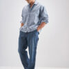 HIGHLANDER Abstract Printed Spread Collar Boxy Shirt
