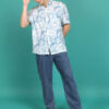 HIGHLANDER Floral Printed Spread Collar Drop-Shoulder Sleeves Oversized Shirt
