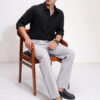HIGHLANDER Men Comfort Fit Spread Collar Solid Casual Shirt