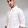 HIGHLANDER Men Dobby Textured Checked Casual Shirt