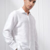 HIGHLANDER Men Dobby Textured Slim Fit Shirt