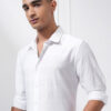 HIGHLANDER Men Dobby Textured Slim Fit Shirt