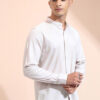Highlander Men Dobby Textured Solid Mandarin Collar Shirt