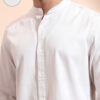 Highlander Men Dobby Textured Solid Mandarin Collar Shirt