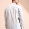 Highlander Men Dobby Textured Solid Mandarin Collar Shirt