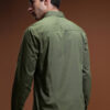 HIGHLANDER Men Olive Green Slim Fit Solid Casual Shirt