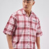 HIGHLANDER Men Relaxed Fit Checked Cuban Collar Cotton Casual Shirt