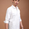 HIGHLANDER Men Slim Fit Button-Down Collar Solid Cotton Casual Shirt