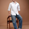 HIGHLANDER Men Slim Fit Button-Down Collar Solid Cotton Casual Shirt
