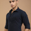 HIGHLANDER Men Slim Fit Opaque Solid Cotton Casual Shirt