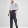 HIGHLANDER Men Solid Spread Collar Formal Shirt