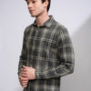HIGHLANDER Men Textured Casual Checked Slim FIt Shirt