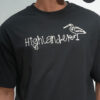 HIGHLANDER Men Typography Printed Round Neck Oversized T-shirt