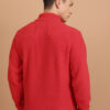 HIGHLANDER Red Mock Collar Front-Open Sweatshirt
