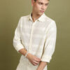 HIGHLANDER Relaxed Fit Self Design Casual Crochet Shirt