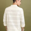 HIGHLANDER Relaxed Fit Self Design Casual Crochet Shirt