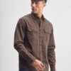 HIGHLANDER Relaxed Fit Textured Cutaway Collar Cotton Casual Shirt