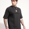 HIGHLANDER Typography Printed Drop-Shoulder Sleeves Oversized Cotton T-shirt